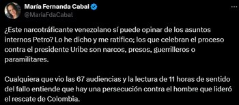 Pronunciamiento de María Fernanda Cabal