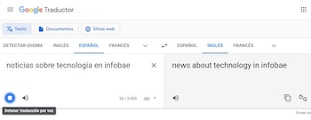 Traducción por voz en Google