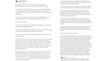 Gustavo Petro denunció red de corrupción y lavado de activos vinculada a Diego Marín Buitrago alias Papá Pitufo - crédito @petrogustavo/X