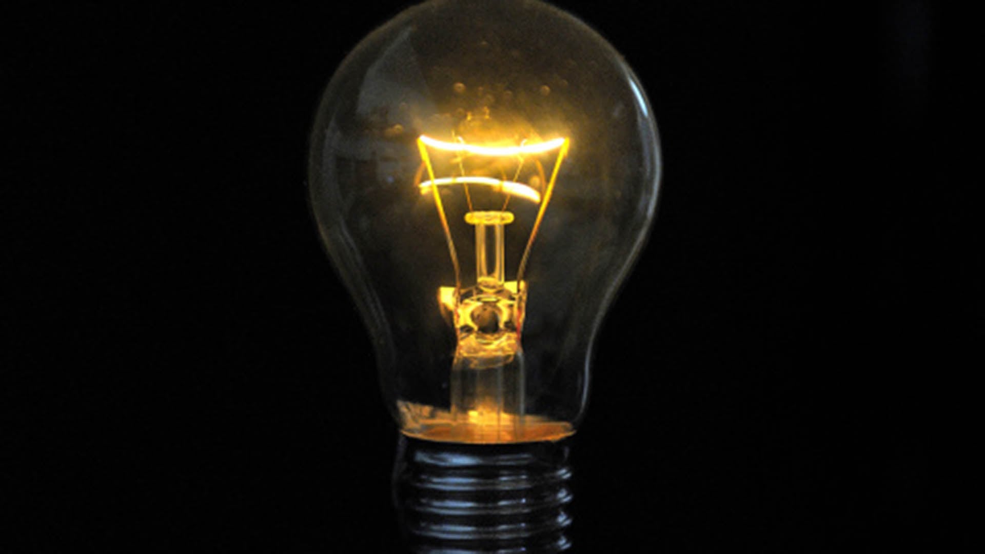 Close-up of a lit up light bulb