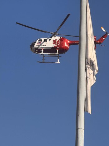 Rescate en la 9 de julio en helicoptero