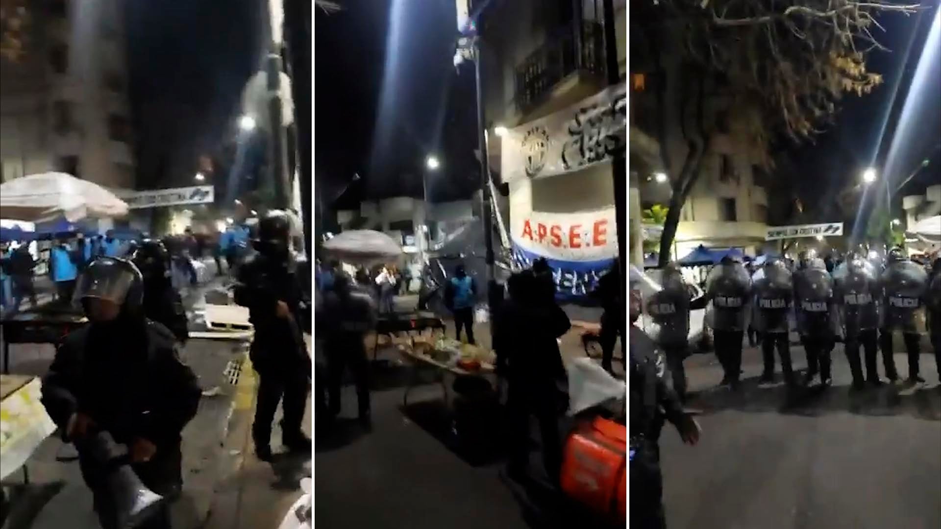 La Policía de la Ciudad desalojó a los miitantes que acamapaban frente la casa de Cristina Kirchner en Recoleta