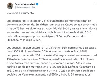 La congresista uribista se despachó