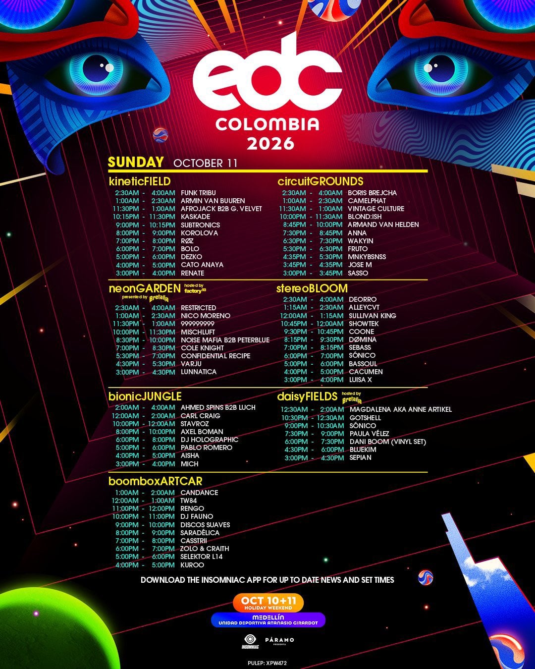 Armin van Buuren se presenta en el escenario kineticFIELD durante la jornada del domingo 11 de octubre - crédito cortesía Páramo Presenta