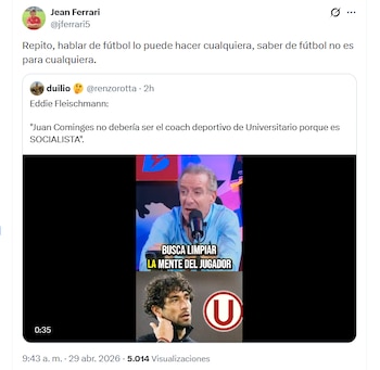 La dura indirecta de Jean Ferrari a Eddie Fleischman
