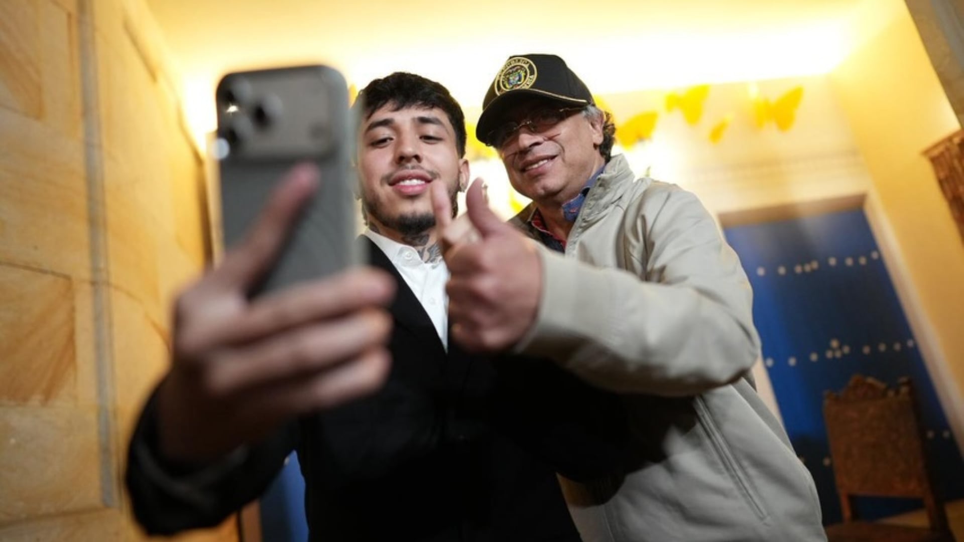 El encuentro entre Westcol y el presidente Gustavo Petro generó numerosas reacciones en redes sociales, incluidos comentarios humorísticos por parte de los usuarios - crédito @gustavopetrourrego/ Instagram