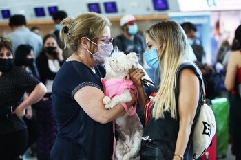 La despedida con su madre