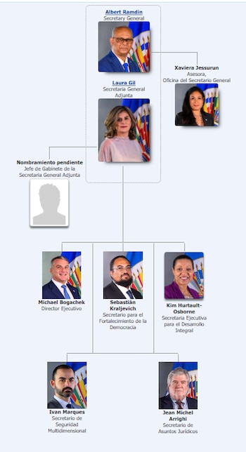Organigrama oficial de la OEA