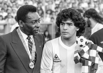 Pelé y Diego Maradona después