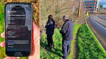 El iPhone hallado cayó sobre