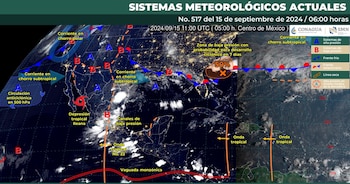 Estos sistemas meteorológicos influirán hoy
