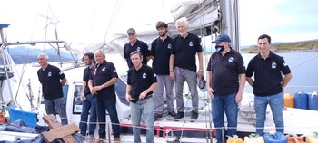 La tripulación del velero Galileo