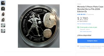 Ejemplar acuñado por la Copa