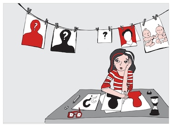 Buscando la identidad. Ilustración de