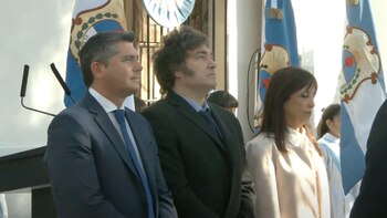 El presidente Javier Milei junto