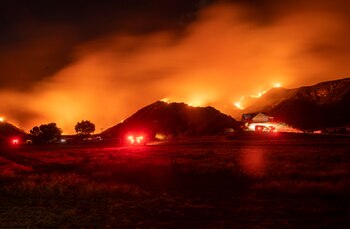Imágenes del incendio en California