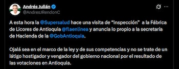 Andrés Julián Rendón - crédito @AndresJRendonC/X