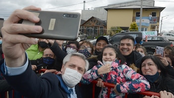 Alberto Fernández, ayer, en Tierra