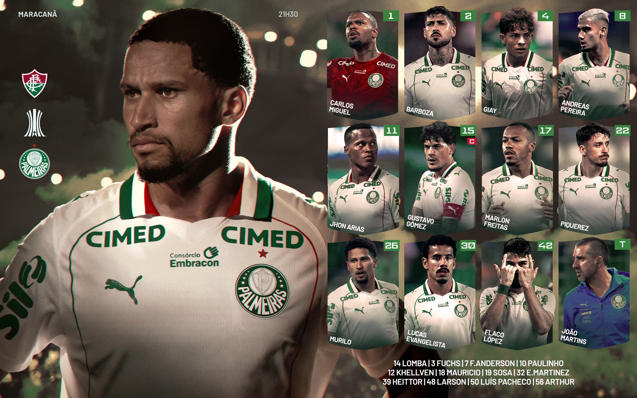 Esta es la formación de Palmeiras en el estadio Maracaná contra el Fluminense por la Copa LIbertadores - crédito Palmeiras