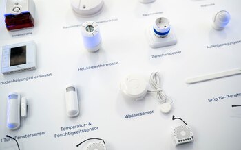 Verschiedene Smart-Home-Sensoren, aufgenommen am 04.09.2018