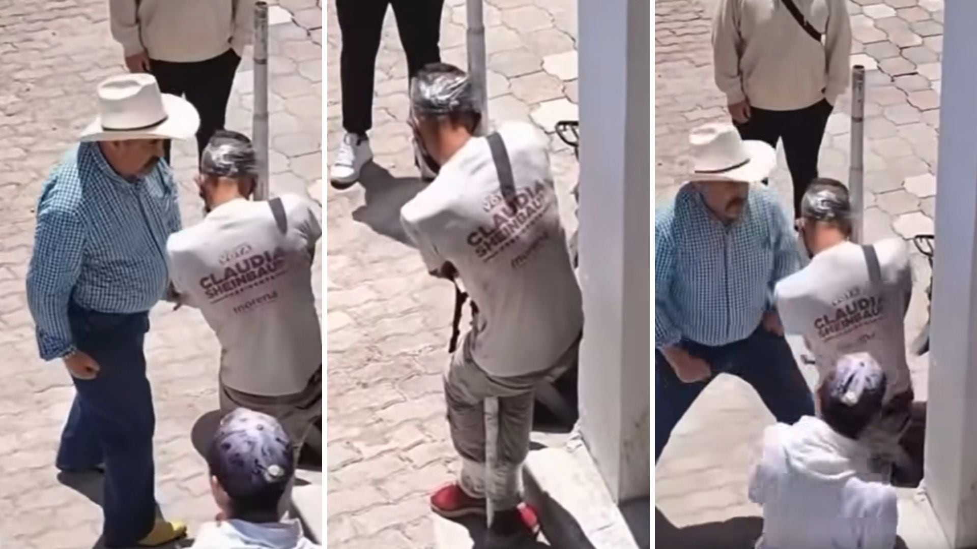 Presunto ladrón es amarrado y golpeado por comerciantes en el centro del municipio de Nicolás Romero