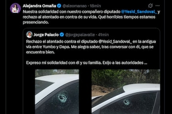 El Pacto Histórico denunció un atentado contra el diputado Yesid Sandoval en el Valle del Cauca - crédito X
