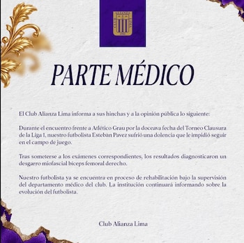 Esteban Pavez – Alianza Lima – Liga 1 – Perú – deportes – 21 octubre