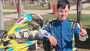 Lucas Tomasi hizo historia: primer piloto con síndrome de Down en competir oficialmente en karting