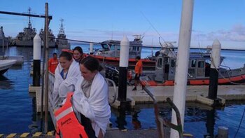 (Los turistas fueron trasladados al