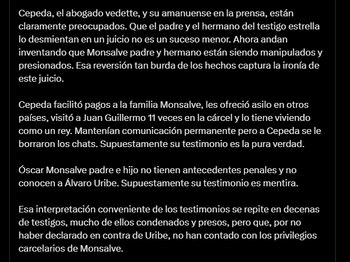 El hijo del expresidente Uribe