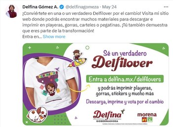 Delfina Gómez a través de