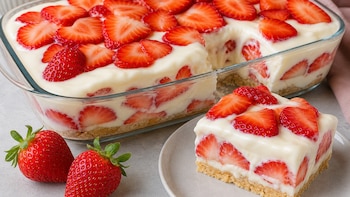 Postre de fresas con crema y leche condensada: receta fácil, cremosa y sin horno