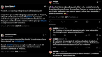 Autoridades nacionales y distritales expresaron su solidaridad con los afectados y confirmaron la coordinación de acciones para brindar apoyo técnico, operativo y humanitario. - crédito X