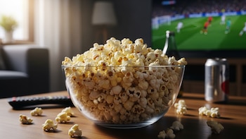 Palomitas de maíz para ver el futbol: la botana con más fibra y menos calorías