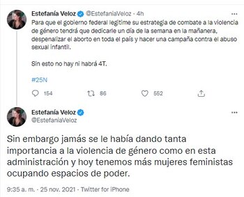 La activista reconoció que