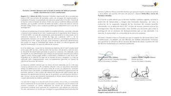 Esta es la denuncia presentada