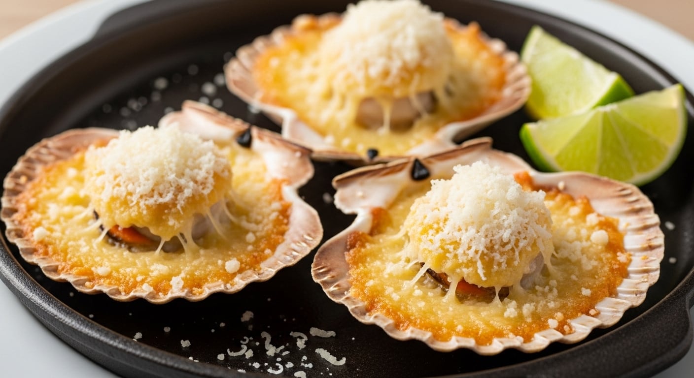 Vieiras gratinadas en su propia concha, una de las exquisiteces posibles con esa joya del Mar Argentino (Imagen Ilustrativa Infobae)
