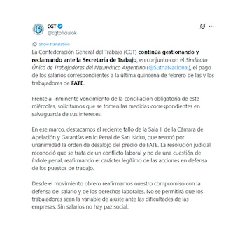 La Confederación General del Trabajo