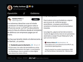 Cathy Juvinao compartió mensajes que