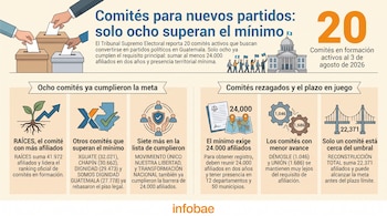 Infografía que muestra manos depositando papeles en urnas, un edificio gubernamental con personas, y gráficos con datos de afiliación para partidos políticos.
