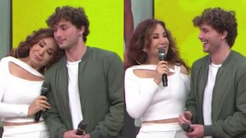 Janet Barboza puso nervioso a Stefano Meier. (América TV)