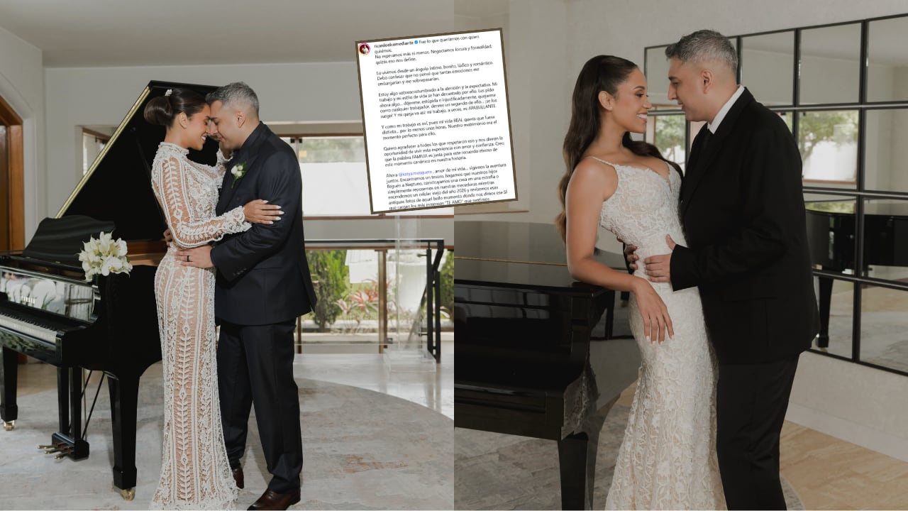 Ricardo Mendoza publicó en Instagram un mensaje dedicado a Katya Mosquera casi dos semanas después de su boda civil.