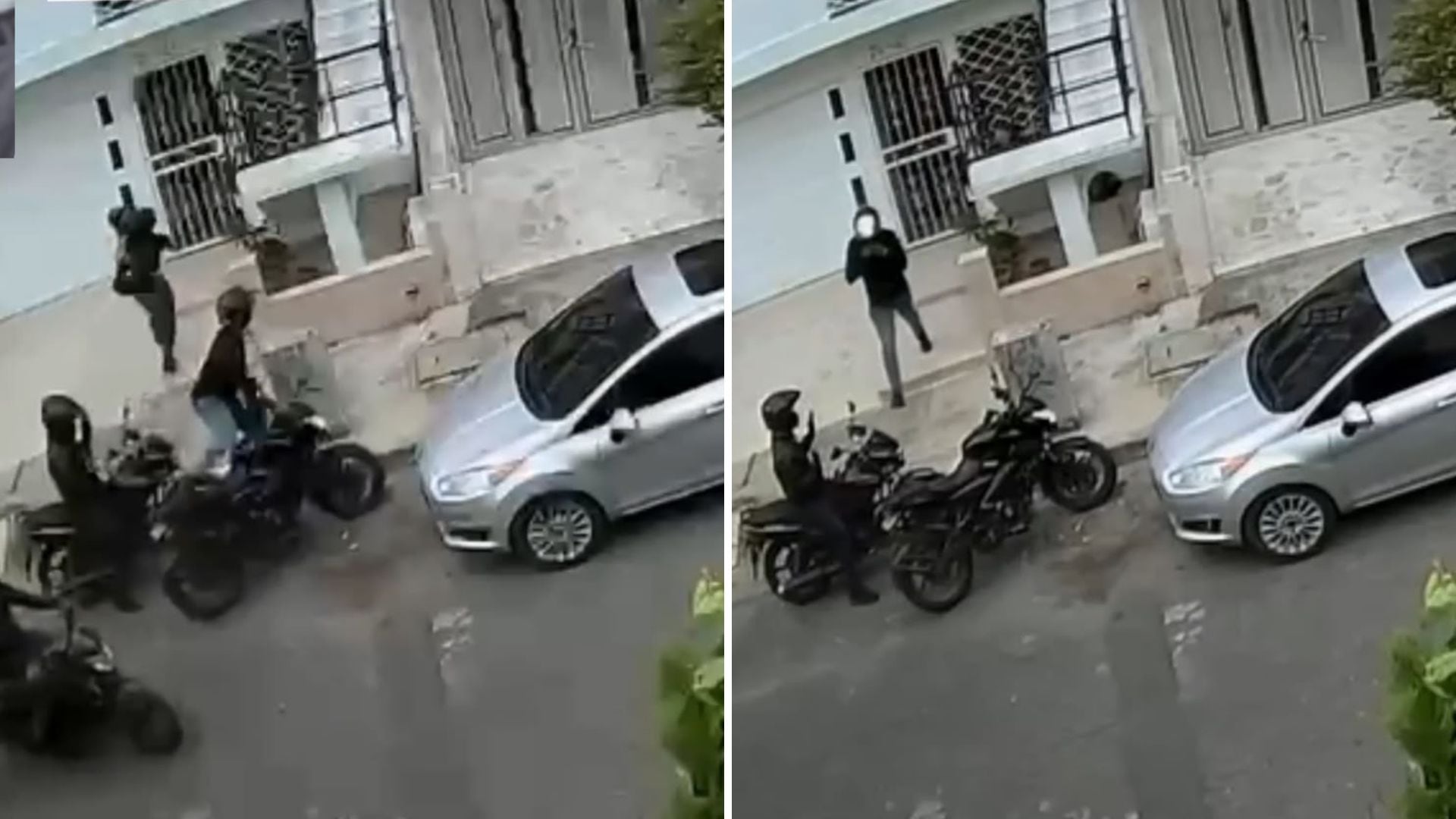 Tres hombres en moto intentaron robar a una mujer en El Caney Sur, Cali - crédito @aquihaynoticia/X