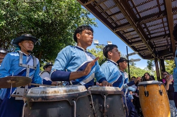 La banda de la alcaldía de San Salvador Centro no faltó para amenizar la jornada (Foto cortesía alcaldía de San Salvador)