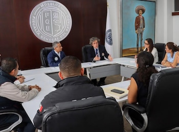 La reunión entre autoridades de Morelos y España se llevó a cabo en Temixco. Crédito: FGE Morelos