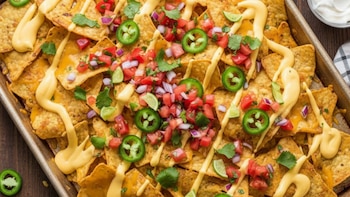 Porción individual de nachos con