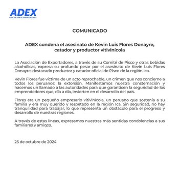 Comunicado del centro de estudios