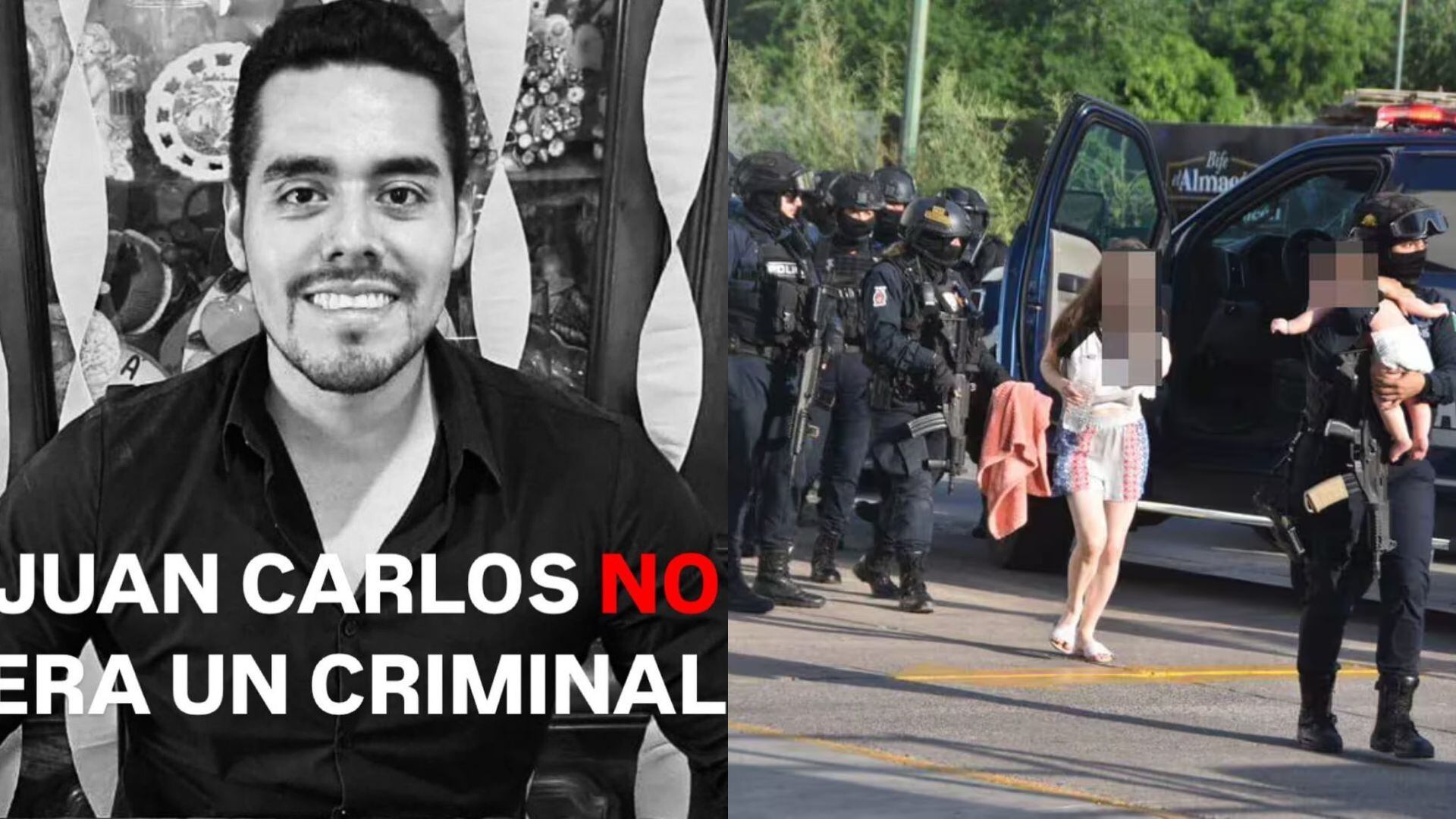 Juan Carlos fue asesinado este fin de semana en el sector de Tres Ríos. (X/@perezdiazmx y @AdrianLopezMX)
