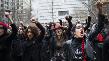Davis está de acuerdo con que el debate sobre el #MeToo se lleve a cabo en público y entre la gente (Foto: Kena Betancur/ AFP)