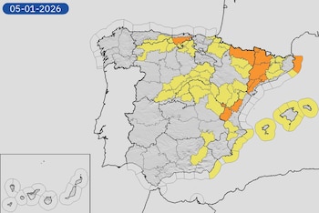 Mapa de alertas meteorológicas para